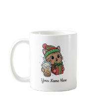 Kawaii Cat Christmas Coffee Mug