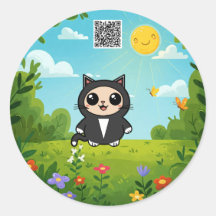 Kawaii Cat – Cute & Playful Cat Sticker