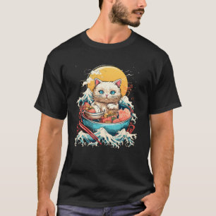 Kawaii Cat Eating Ramen Noodle I Just Really Love T-Shirt
