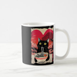 Kawaii Cat Eating Ramen Noodles Ramen Is My Valent Coffee Mug