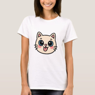 Kawaii Cat Face T-Shirt