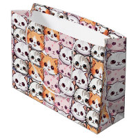 Kawaii Cat feline Kitten pet face doodle print pat