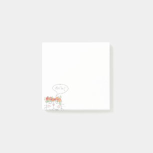 Kawaii Cat / Funny Girly/ Hello Post-it Notes