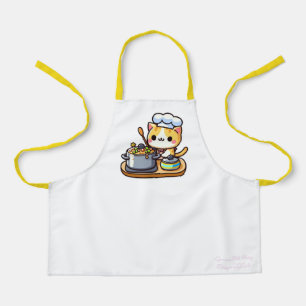 kawaii cat kitchen apron