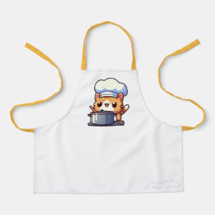 kawaii cat kitchen apron