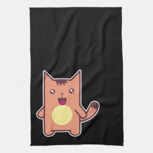 Kawaii cat kitchen towel