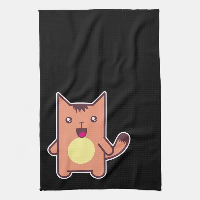 Kawaii cat kitchen towel (Vertical)