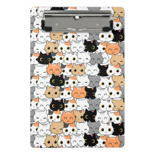 Kawaii Cat Pattern Mini Clipboard