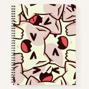 Kawaii Cat Pattern  Notebook