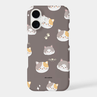 Kawaii Cat Phone Case - Cute Cartoon Cat Pattern