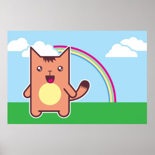 Kawaii cat poster