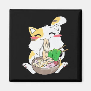 Kawaii Cat Ramen Anime Japanese Food Gift Boy Girl Magnet