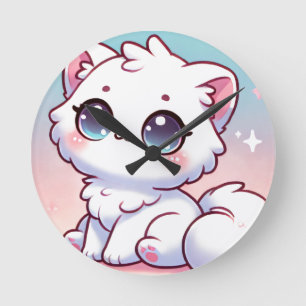 Kawaii Cat Wall Clock