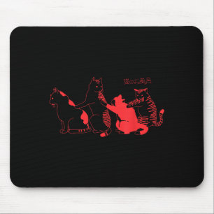 Kawaii Cats Japanese Streetwear Harajuku Aesthetic Mouse Pad