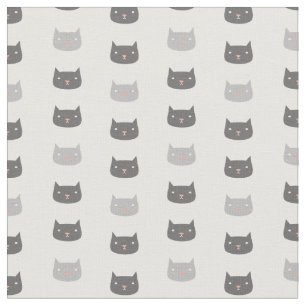 Kawaii Cats Patterned Fabric