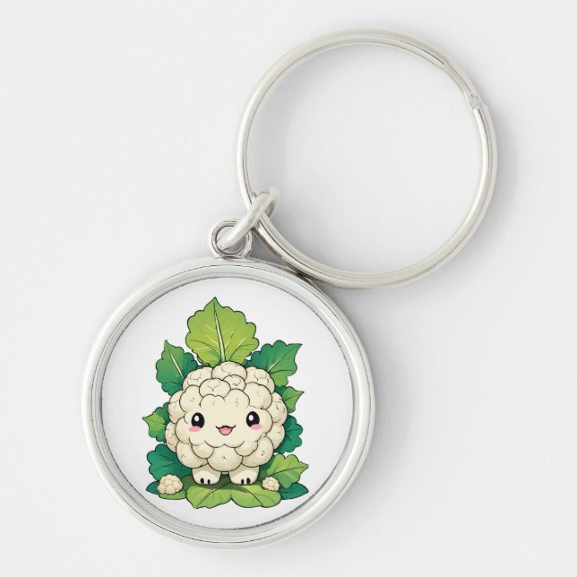 Kawaii Cauliflower Keychain (Front)