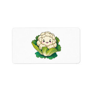 Kawaii Cauliflower Label
