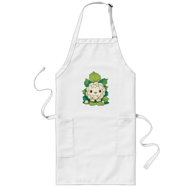 Kawaii Cauliflower Long Apron (Front)