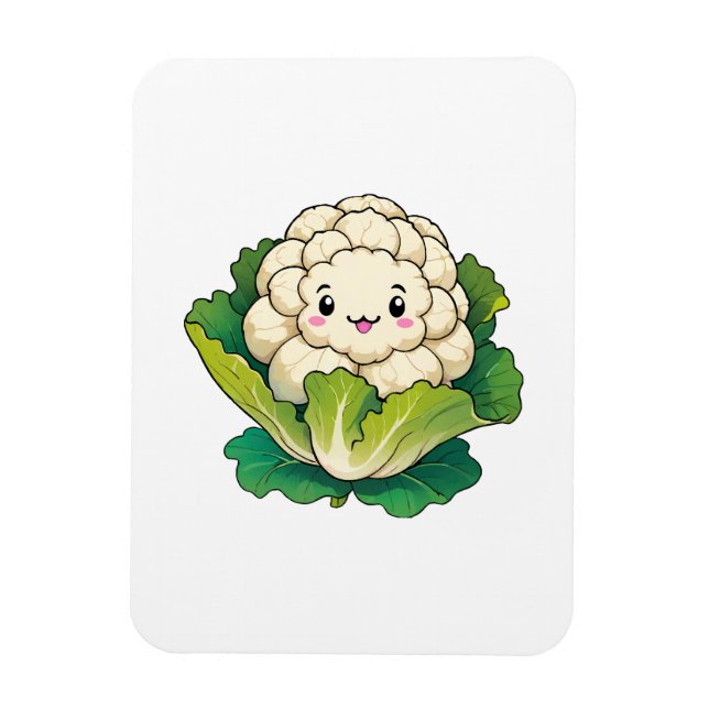 Kawaii Cauliflower Magnet (Vertical)