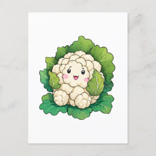 Kawaii Cauliflower Postcard