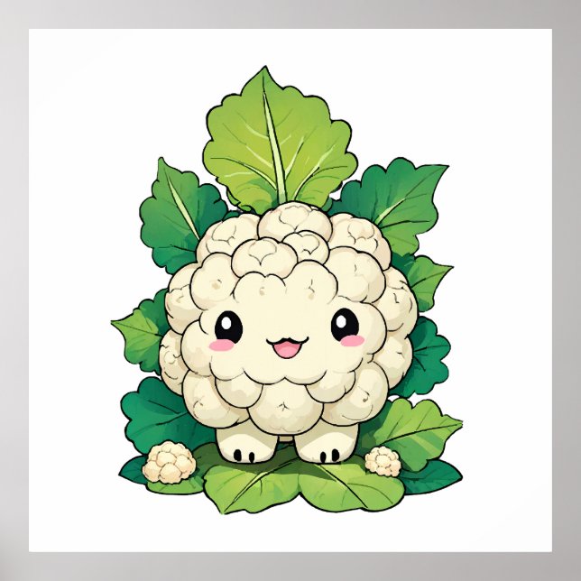 Kawaii Cauliflower Poster (Front)