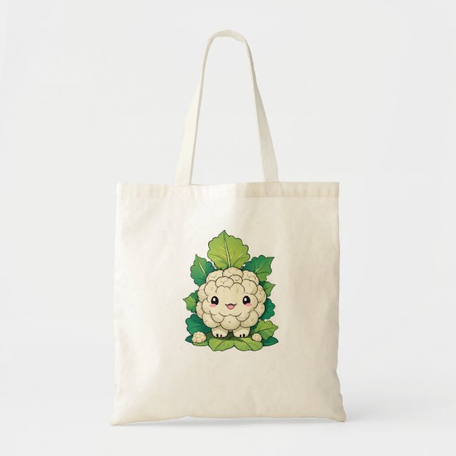 Kawaii Cauliflower Tote Bag (Front)