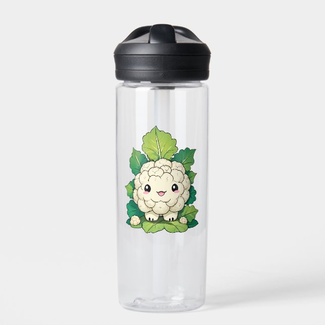 Kawaii Cauliflower Water Bottle (Front)