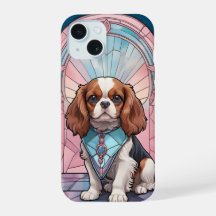 Kawaii Cavalier King Charles Pastel Stained Glass