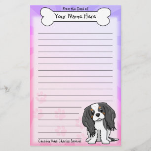 Kawaii Cavalier King Charles Spaniel Stationery