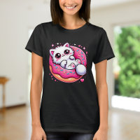 Kawaii Chat Donut Anime Lover Otaku Cute T-Shirt