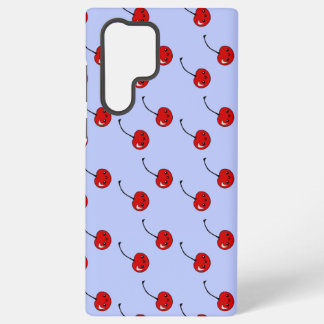 kawaii cherries blue pattern samsung galaxy case