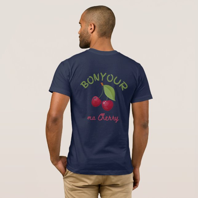 Kawaii Cherry Illustration T-Shirt (Back Full)