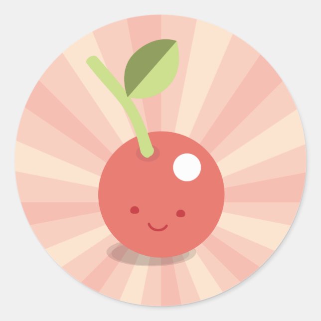 Kawaii Cherry Pink stickers (Front)