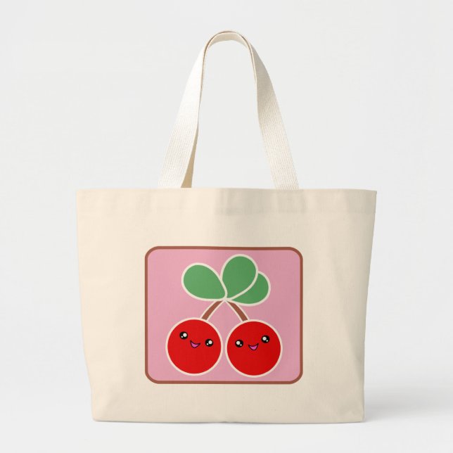 Kawaii Cherry Tote Bag (Front)