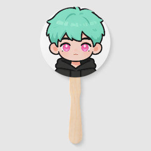 Kawaii Chibi Boy: Cute Anime Party Decor Hand Fan