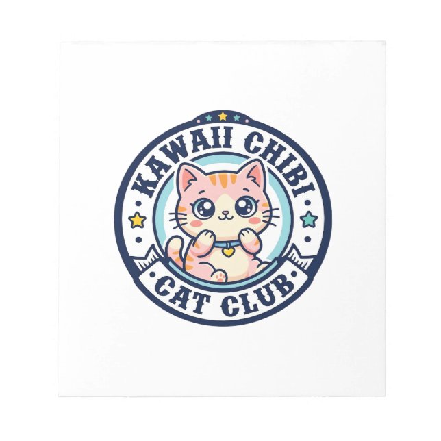 Kawaii Chibi Cat Cat Mom Gift Idea - Kawaii Chibi  Notepad (Front)
