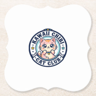 Kawaii Chibi Cat Cat Mom Gift Idea - Kawaii Chibi  Paper Coaster