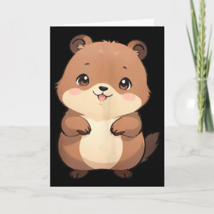 Kawaii Chibi Groundhog - Panfurware Llc Tank Top  Card
