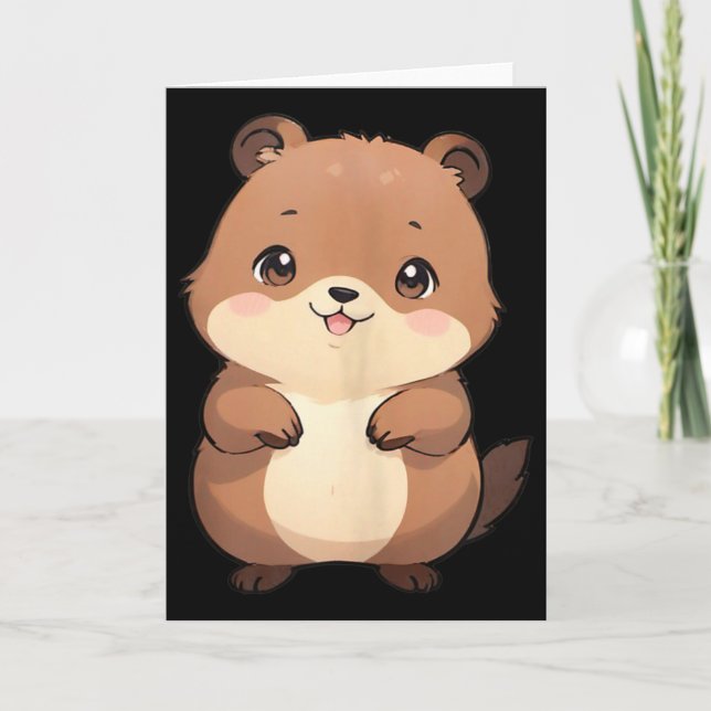 Kawaii Chibi Groundhog - Panfurware Llc Tank Top  Card (Front)