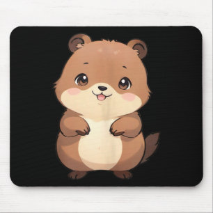 Kawaii Chibi Groundhog - Panfurware Llc Tank Top  Mouse Pad