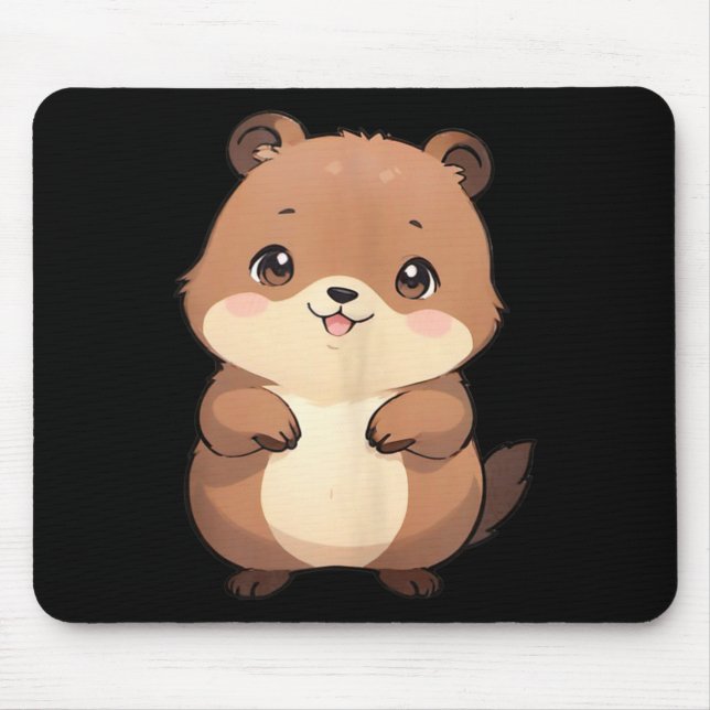 Kawaii Chibi Groundhog - Panfurware Llc Tank Top  Mouse Pad (Front)