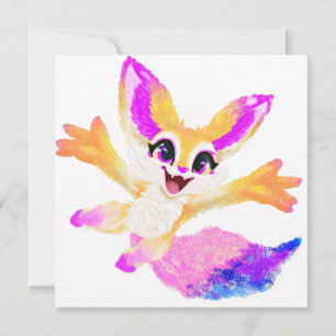 Kawaii Chibi Party Mascot Invitation