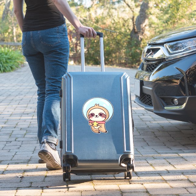 Kawaii Chibi Sloth Astronaut � Cute Space Sloth Ca (Suitcase Insitu)