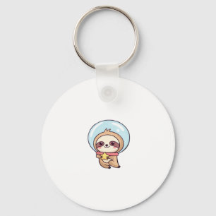 Kawaii Chibi Sloth Astronaut � Cute Space Sloth Ca Keychain