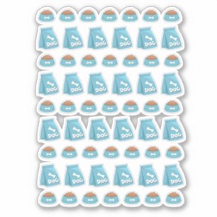 Kawaii Chien Rappels de nourriture Stickers Animau
