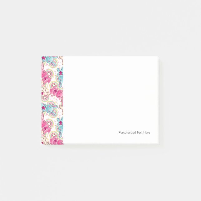 Kawaii Child Pattern with Cute Doodles 2 Post-it Notes (Front)