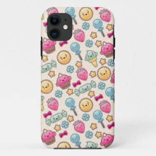 Kawaii child pattern with cute doodles iPhone 11 case