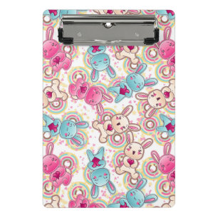 Kawaii Child Pattern with Cute Doodles Mini Clipboard