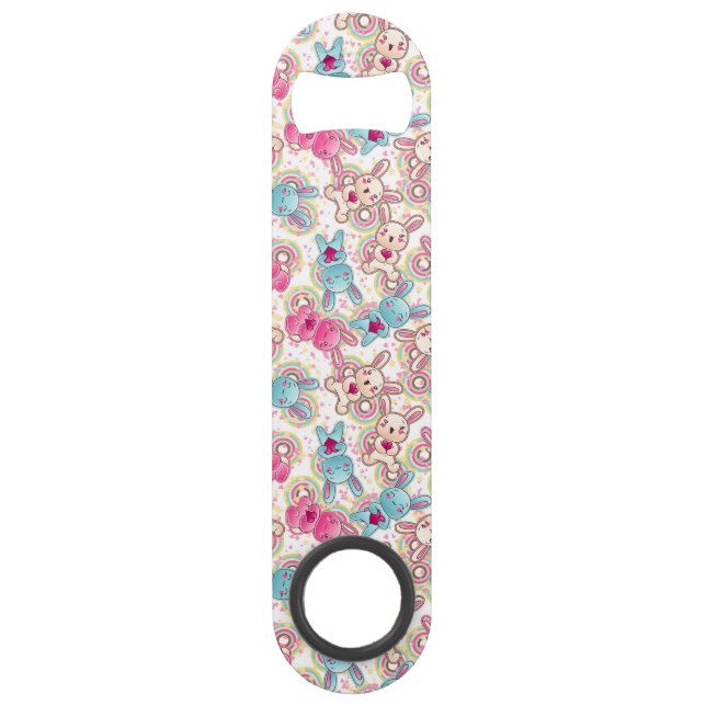 Kawaii Child Pattern with Cute Doodles Speed Bottle Opener (Front)