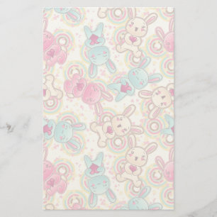 Kawaii Child Pattern with Cute Doodles Stationery